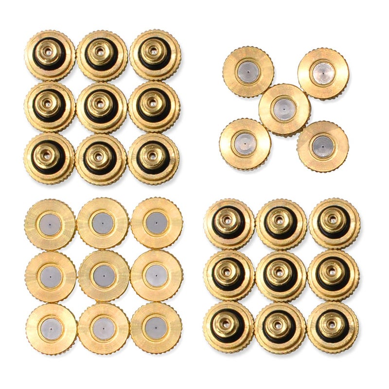 Aootech 32 Pack- Brass Misting Nozzles For Outdoor Cooling System, 0.012â€ Orifice (0.3 mm) 10/24 UNC - Image 1